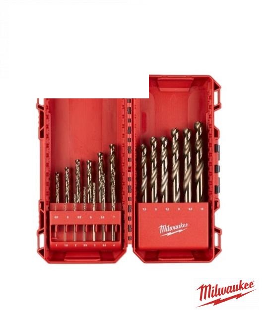 набір свердл по металу HSS-Co MILWAUKEE DIN338, (19шт) 4932493867 (MILWAUKEE, США)