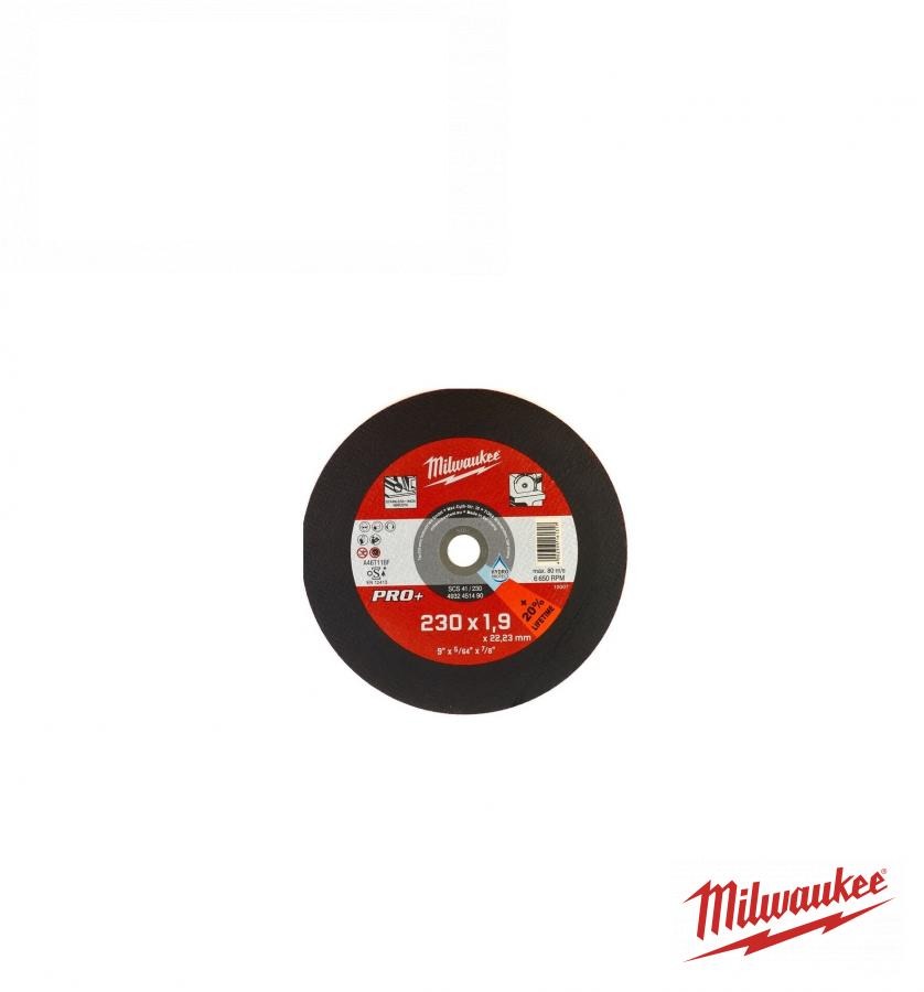 диск відрізний по металу MILWAUKEE,  SCS 41/230х1,9 PRO+, Ø230мм 4932451490 (MILWAUKEE, США)