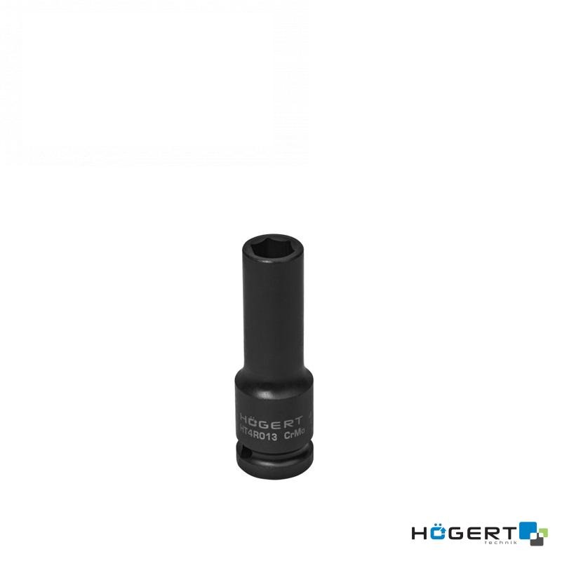 голівка торцева ударна подовжена шестиграна (1/2", 13 мм, DIN 3121, CrMo)  HT4R013 (HOEGERT, Німеччина)