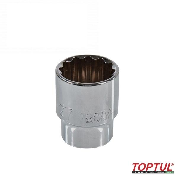 головка торцева  1/2"  27мм    12-гранна BAEB1627 (TOPTUL, Тайвань)