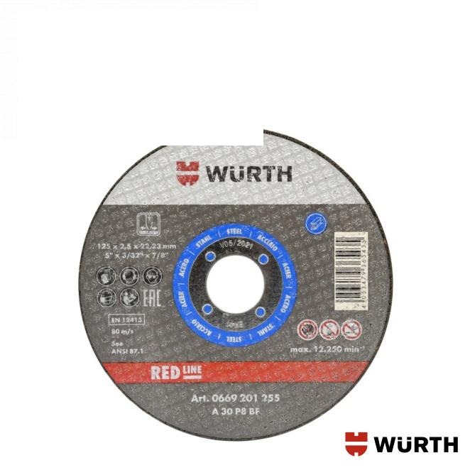круг відрізний BLUE-ST-SR-TH1,8-BR22,23-D180MM RED LINE 0669201801 (WURTH)