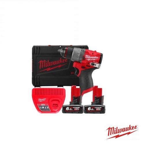 дриль-шурупокрут акумуляторний MILWAUKEE, M12 FDD2-602X,45 Hм (+заряд.пристрій, 2 акум.X 6Ar,HDкейс) (MILWAUKEE, США)