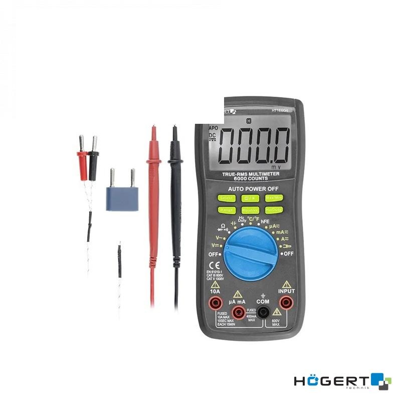 цифровий мультиметр з  магнітом (0-600B)  HT1E604 (HOEGERT, Німеччина)