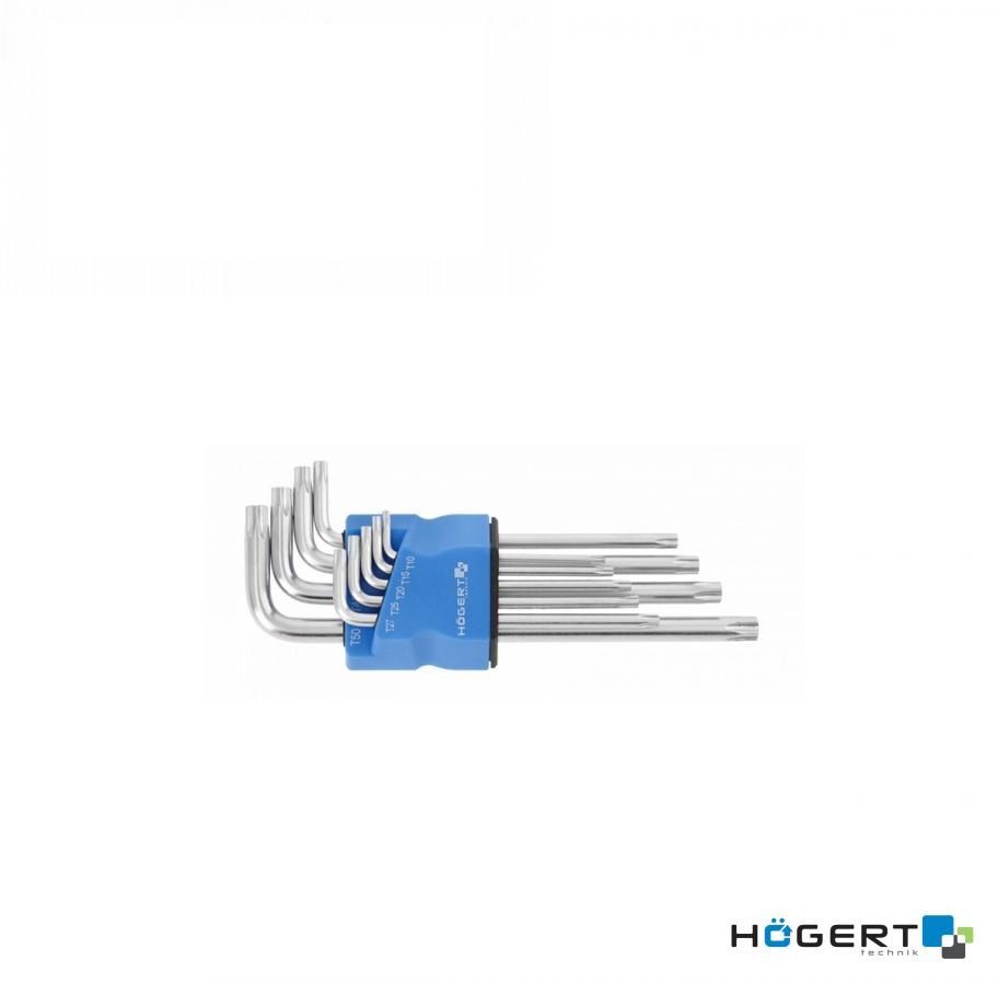 набір ключів TAMPER TORX, довгих (TT10 - TT50)   HT1W830 (HOEGERT, Німеччина)