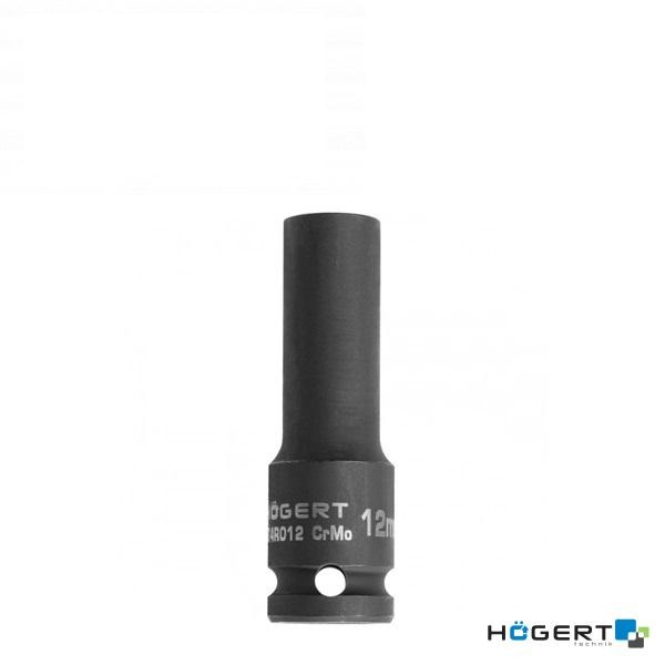 голівка торцева ударна подовжена шестиграна (1/2", 20 мм, DIN 3121, CrMo)  HT4R020 (HOEGERT, Німеччина)