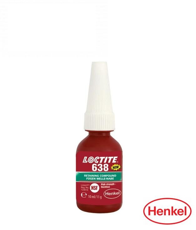 фіксатор високої міцності, зазор до 0,25мм Loctite 638 10 мл (TY15969) (Henkel, Німеччина)