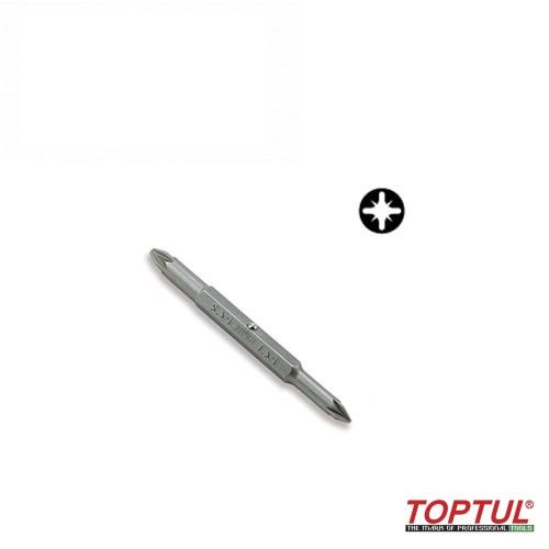 насадка 1/4" двохстороння PZ1xPZ2  L75мм FKBA0102 (TOPTUL, Тайвань)