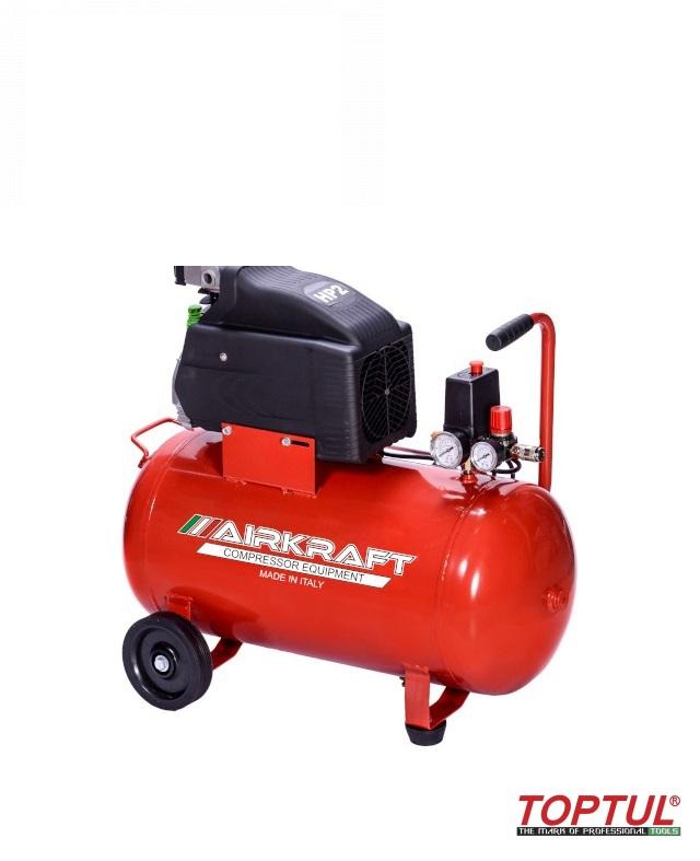 компресор поршневий Vpec=50л 170л/хв 220V AIRKRAFT AK50-170-ITALY (TOPTUL, Тайвань)