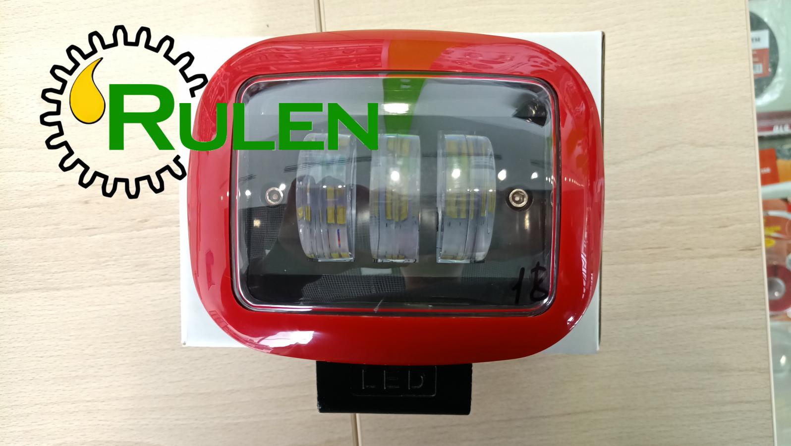 балка світлодіодна LED Work Light 30W Square, Red Color, Flood Beam ETK-WL-30W-SQ-RED (CREE)