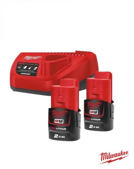 енергокомплект MILWAUKEE, M12 NRG-402 (+заряд.пристрій, 2 акум.Х 2Ar) (MILWAUKEE, США)