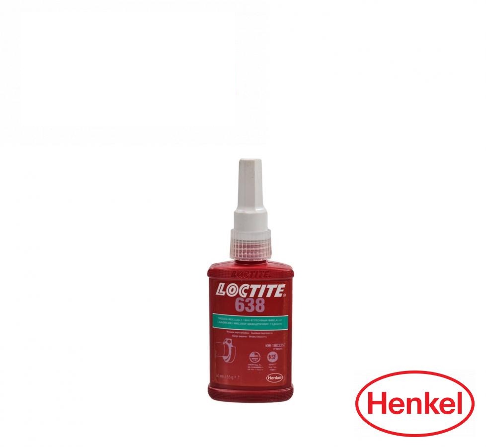фіксатор високої міцності, зазор до 0,25мм Loctite 638 50 мл 9 (TY15969) (Henkel, Німеччина)