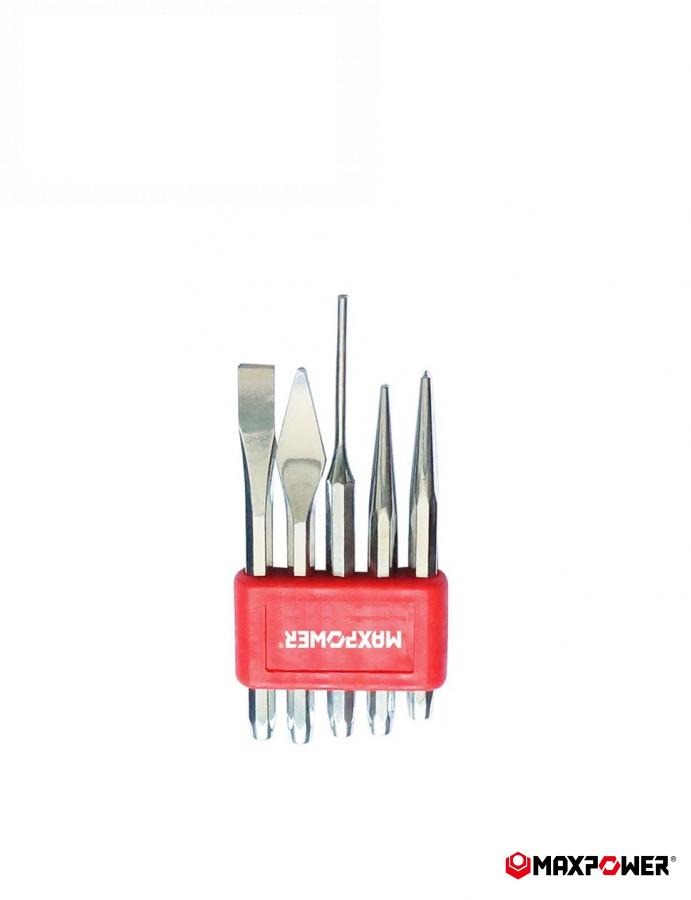 набір восьмигранних сталевих вибивачів (5од.) M07759 (MAXPOWER)