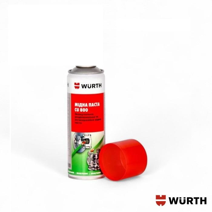 мідне мастило високотемпературне CU800, спрей, 300ml 0893800 (WURTH, Німеччина)