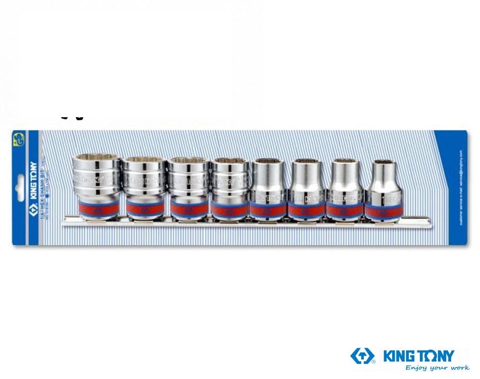 набір торцевих головок 1/2", шестигранні, 3/8"-7/8", 8 од. 4510SR (KING TONY, Тайвань)