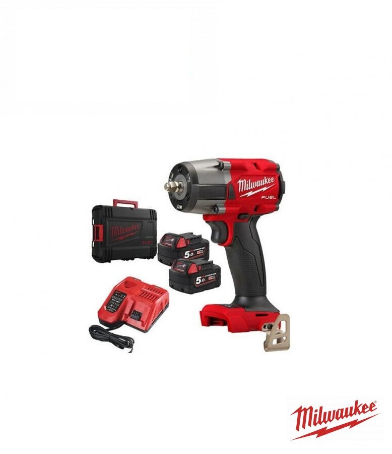 гайкокрут акумуляторний 1/2" MILWAUKEE, M18 FMTIW2F12-502X, 881Нм (+зар.пристрій, 2акум.Х5Аг,HDкейс) 4933478450 (MILWAUKEE, США)