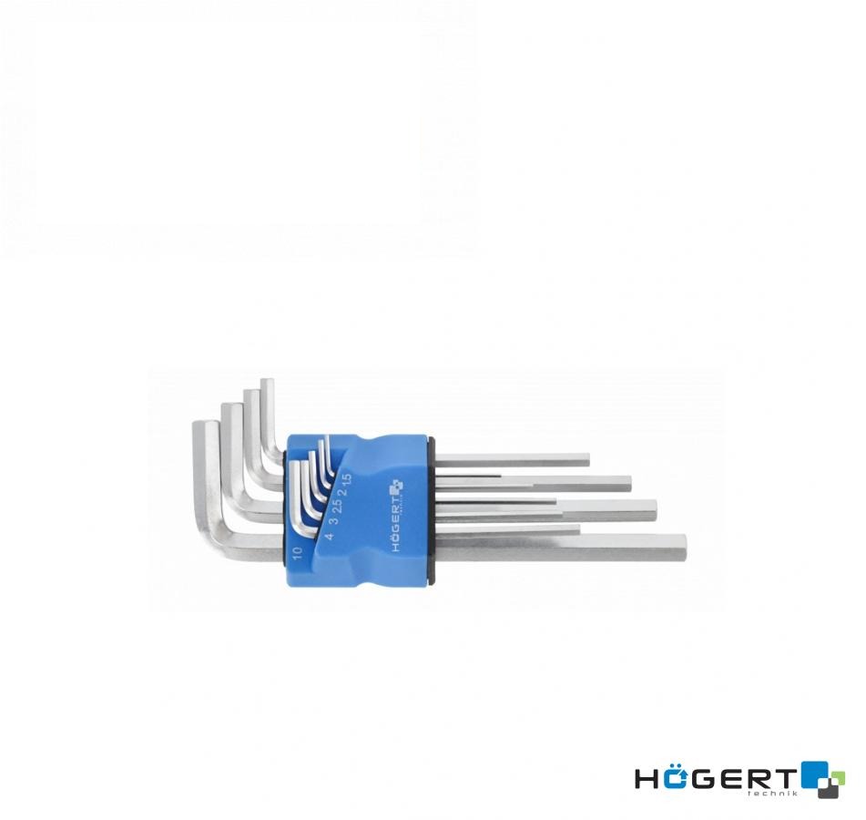 набір ключів шестигранних довгих (1,5 - 10)   HT1W821 (HOEGERT, Німеччина)