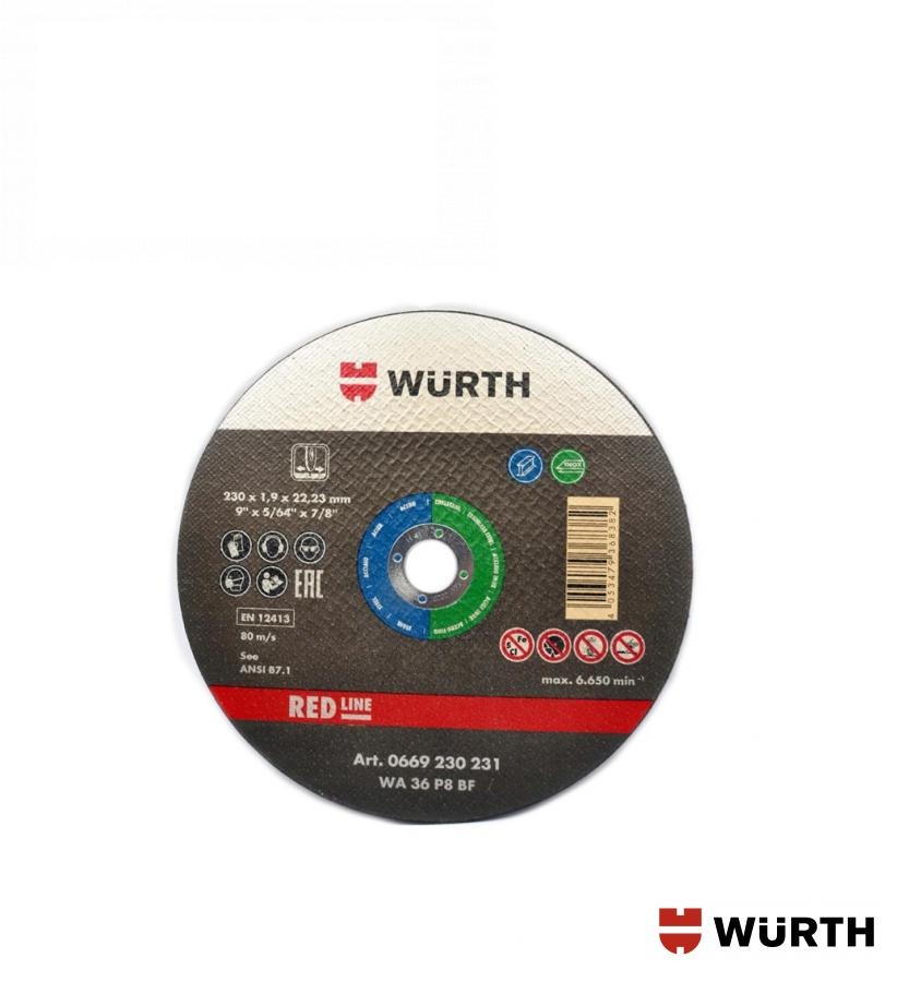 круг відрізний GREEN-A2-SR-TH1, 8-BR22, 23-D230MM 0669230231 (WURTH)